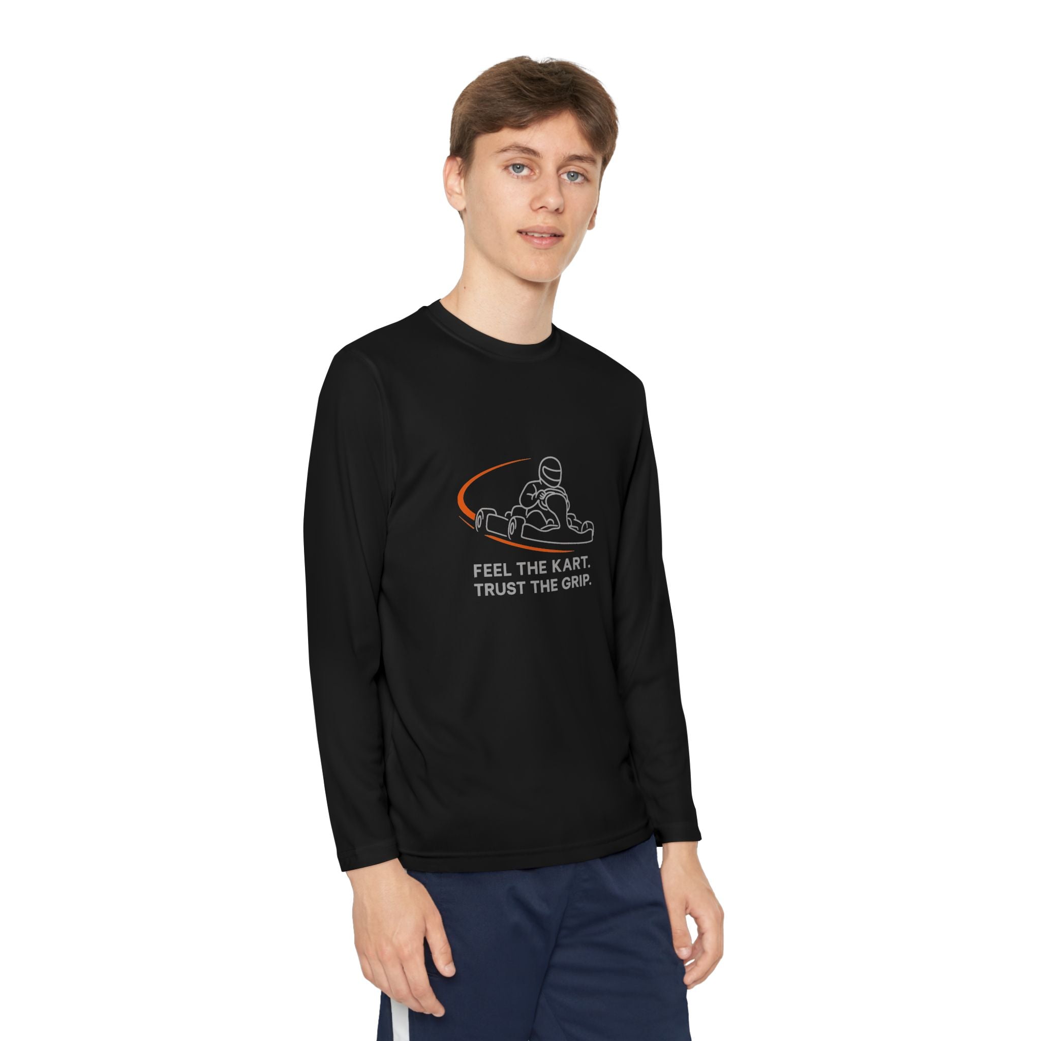 Kid Racer Series: Feel The Kart Long Sleeve Sports Tee