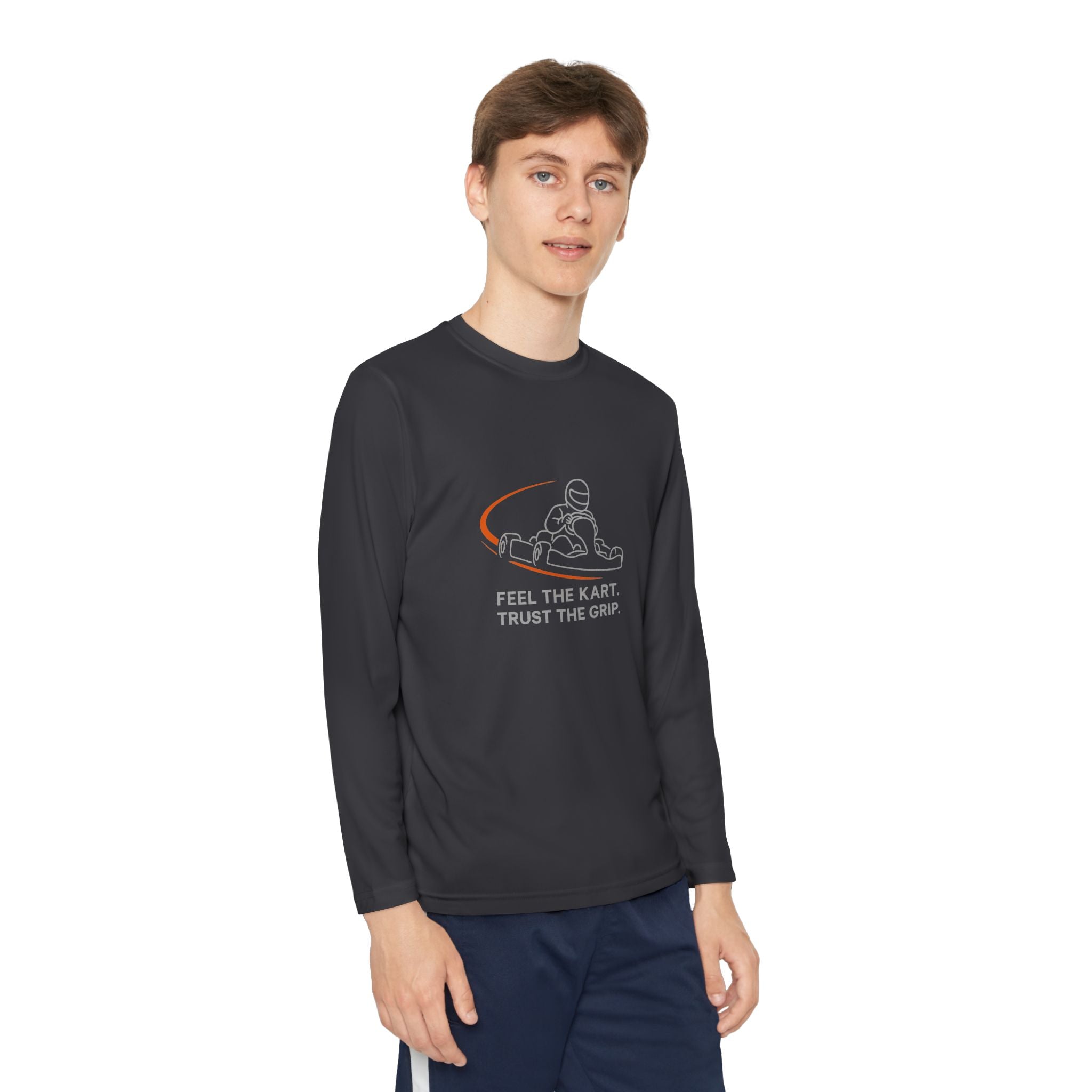 Kid Racer Series: Feel The Kart Long Sleeve Sports Tee